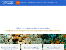 Tablet Screenshot of expedition-plongee.com